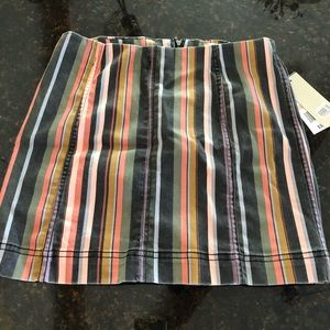 Multi-colored jean skirt